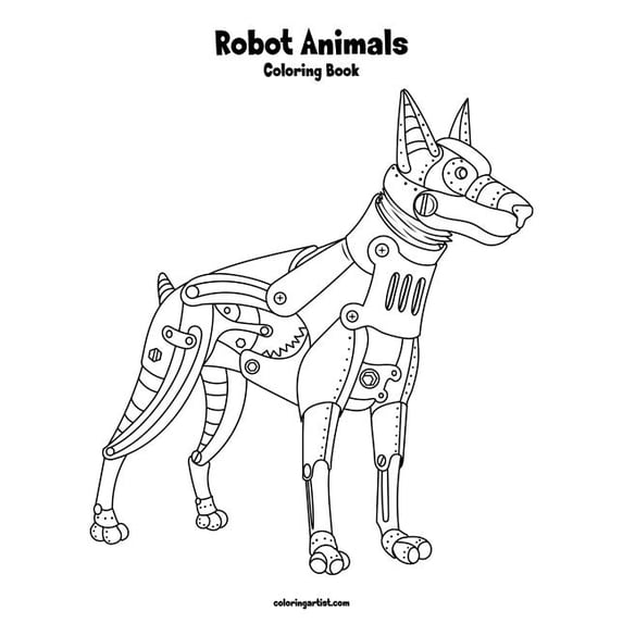 Robot Animals Robot Animals Coloring Book 1, Book 1, (Paperback)