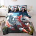 thumbnail image 1 of Robot Axolotl Bedding Set Cool Animal Axolotl 7 Piece Comforter Sets,Cartoon Salamander Bed In A Bag Full Size,Machine City Building Sheet Set With Comforter, 1 of 5