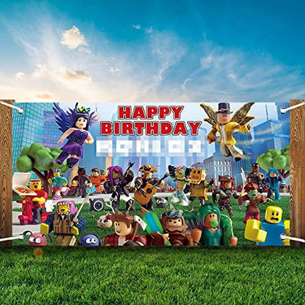 Roblox Banner Backdrop - oscarsitosroom  Banner backdrop, Happy birthday  banner printable, Birthday invitations