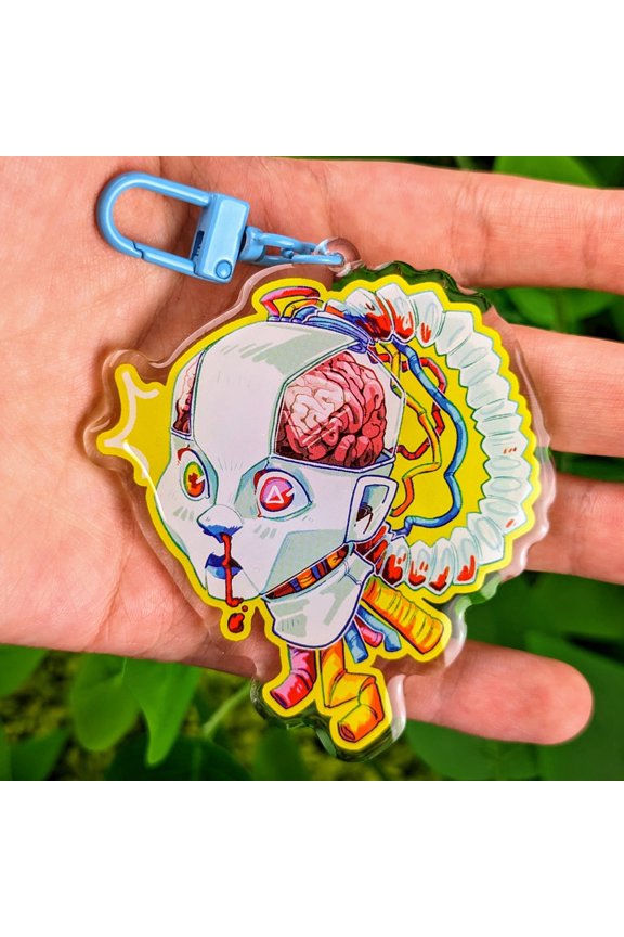 Robot Brain keychain 1 pack