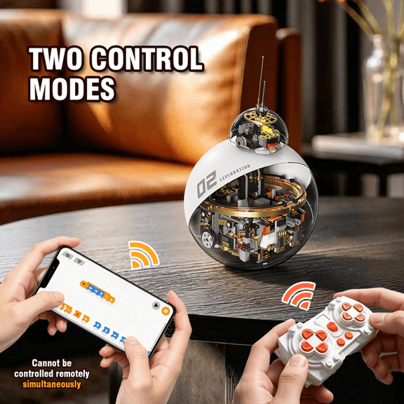 Robot Building Set, Programmable Rolling Robot with RC & APP Control for Teens & Adults Collectible Display Model Gifts