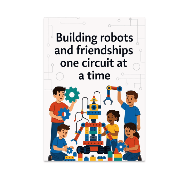 Robot Building Wall Art - Robotics Club Enthusiast - 13x19 Poster Print