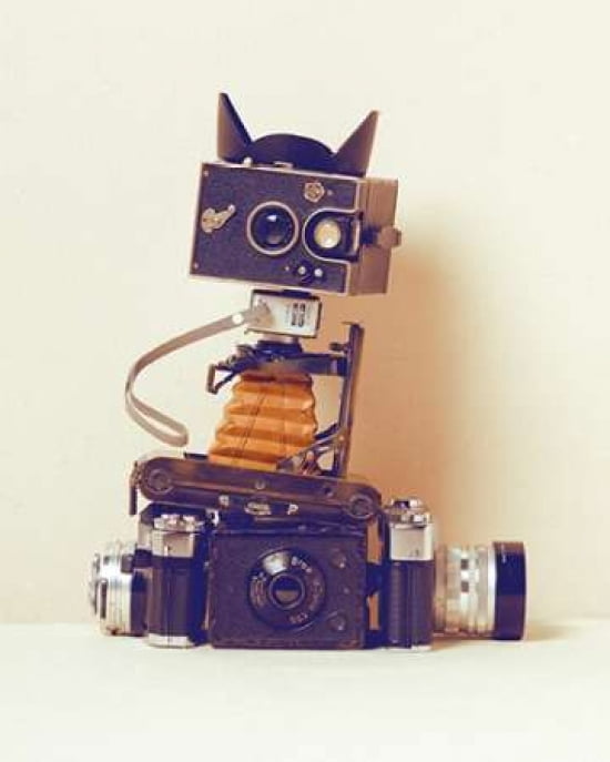 Robot Cat Canvas Art - Ian Winstanley (24 x 30)