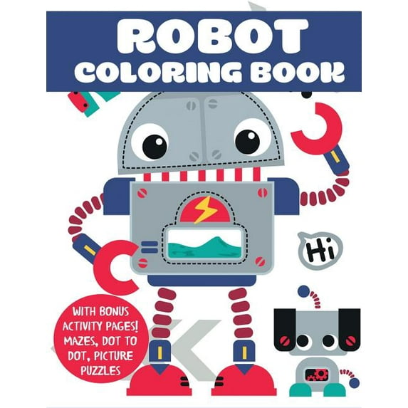Robot Coloring Book, (Paperback)