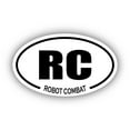 thumbnail image 1 of Robot Combat RC Oval Bumper Sticker 3M Vinyl Decal 3 in x 5 in, 1 of 3