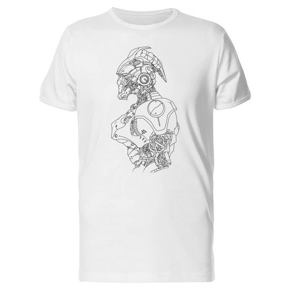 Robot Comic Illustration T-Shirt Men -Image by Shutterstock, Male 4X-Large