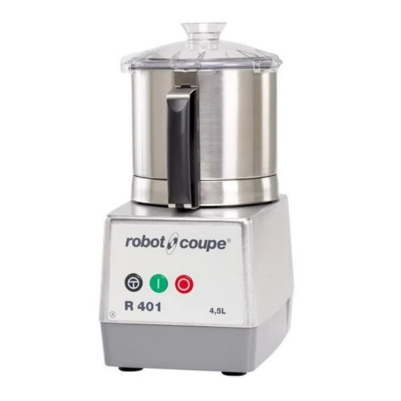 Robot Coupe R401B Single-Speed 4.5-Quart Combination Continuous Feed Commercial Food Processor, 120v, Grey