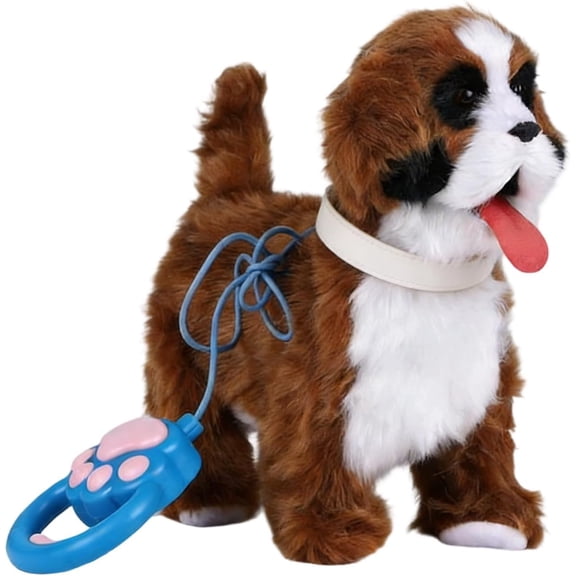 Robot Dog, Realistic Robot Puppy, Electronic Interactive Plush Toy Dogs That Walk and Bark, Stretching Companion Animal, Barking, Tail Wagging Talking Tongue Simulation