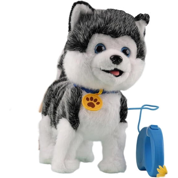 Robot Dog Realistic, Wuffy Robot Puppy That Acts Like a Real Puppy, Interactive Walking Plush Robots Dog with Touch Sensing, Voice Mimic, Lifelike-Sounds, Licking Motion, Battery Powered Puppies