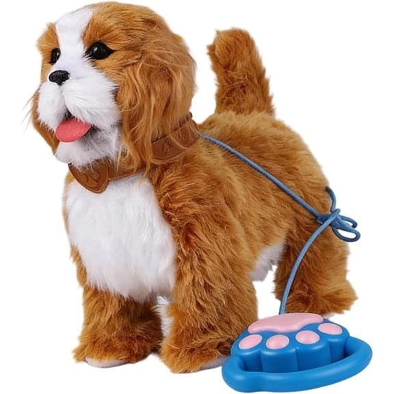 Robot Dog, Robot Dogs Realistic, Interactive Walking Plush Puppy Toy Dog with Touch Sensing, Voice Mimic, Lifelike Sounds, Tongue & Licking Motion, Battery Powered Puppy (Charlie Dog)