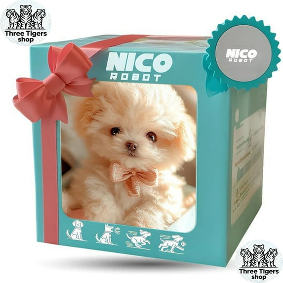 Three Tigers Brand Robot Dog, Robot Puppy That Acts Like a Real Dog, My Realistic Nico Robots Puppy (White)