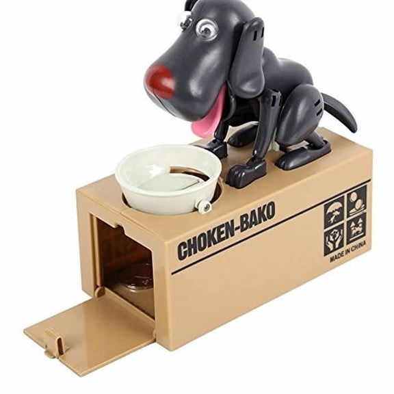 Robot Dog Savings Bank Black