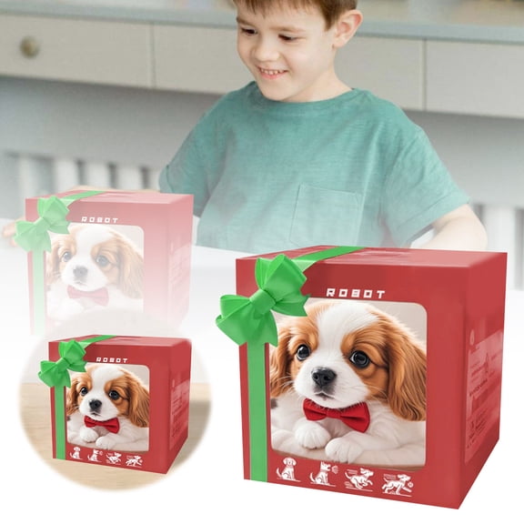 Robot Dog Toy Interactive Robotic Dog Plush With Multiple Functions For Play And Companionship(Red-Dog D-16Cm)