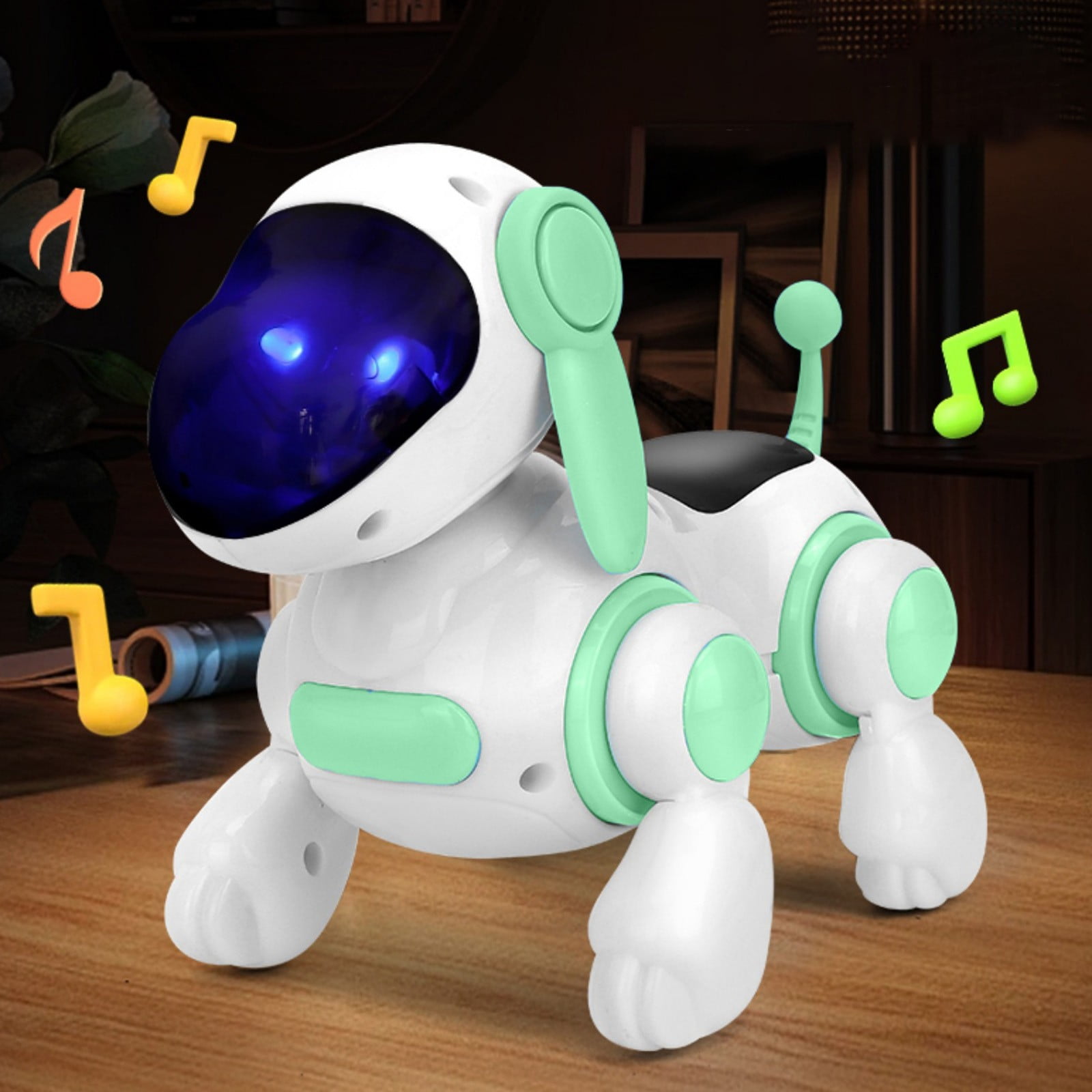 Knoding Toy Robot Dog Toy for Kids - Cuteoy Walking White Dog Stuffed Animal ...