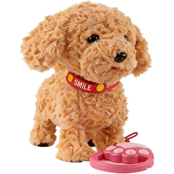 Robot Dogs Realistic, Wuffy Robot Dog, Interactive Walking Plush Robots Dog Toys with Touch Sensing, Voice Mimic, LifelikeSounds, Tongue & Licking Motion,Battery Powered Puppy