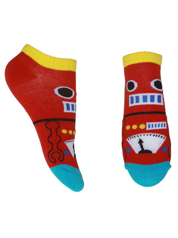 Robot Face Ankle Socks