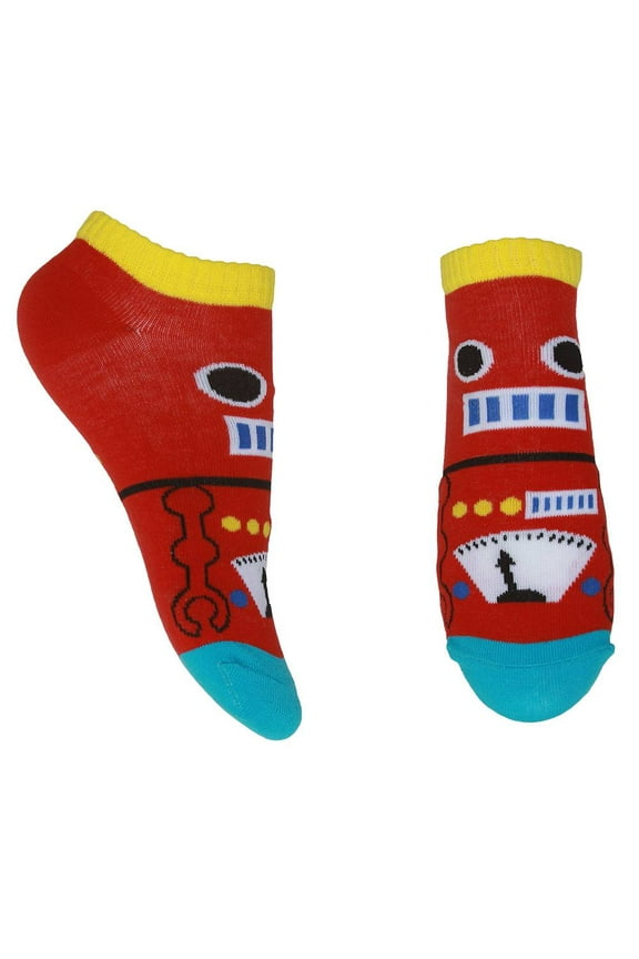 Robot Face Ankle Socks