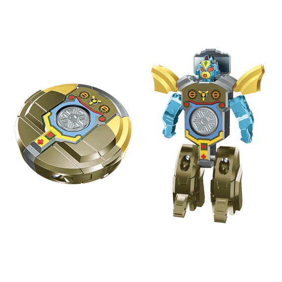 Robot Fidget Toy Light Up Fidget Spinner Transformable Deformable Stress Relief Sensory Toy for Kids Classroom Party Favor Goodie Bag Stuffer,Gold