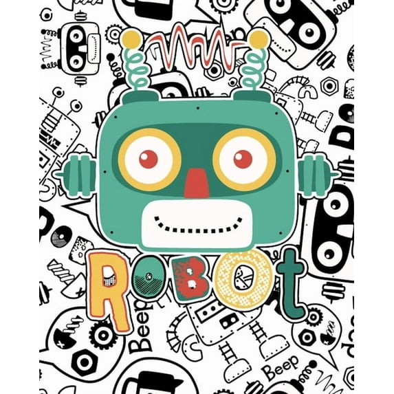 Robot: Fun Coloring Pages for Robot Loving Kids and Best Relaxing Coloring Book for Boys