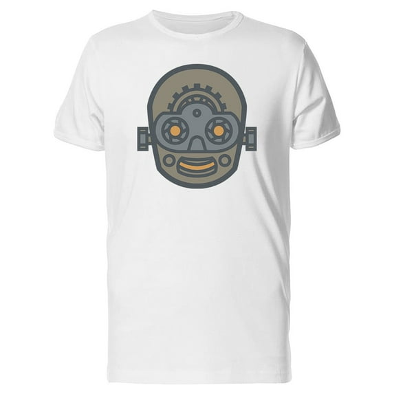 Robot Head T-Shirt Men -Image by Shutterstock, Male Small