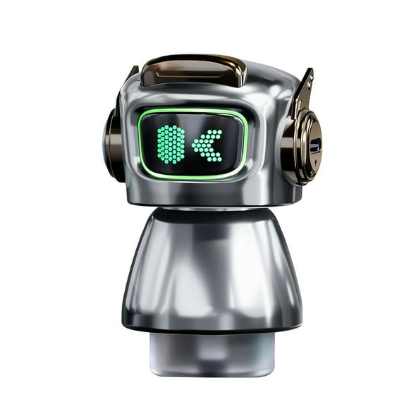 Robot Intelligent Aromatherapy Machine, Smart Cute Robot Car Air Freshener, Fine Spray/Fillable/Four-Gear Adjustment/Vibration Sensing/On-Off/Large Capacity Long-Lasting Fragrance
