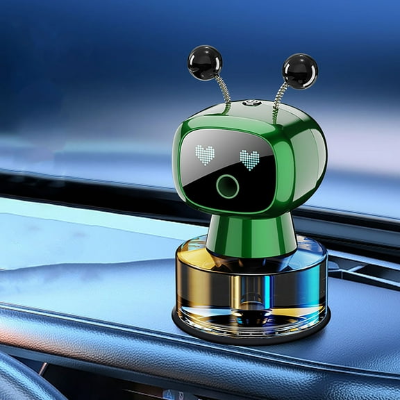 Robot Intelligent Aromatherapy Machine, Smart Cute Robot Car Air Freshener - Fine Spray/Fillable/Four-Gear Adjustment/Vibration Sensing/On-Off/Large Capacity Long-Lasting Fragrance