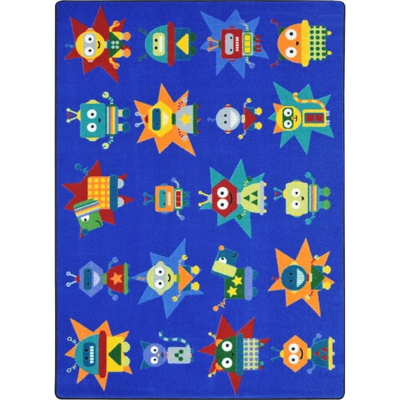 Robot Invasion 10'9" x 13'2" area rug in color Multi