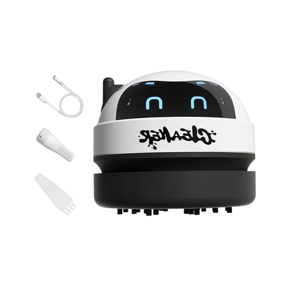 Robot LED Desktop Cleaner Rechargeable 8Hr Operations Detachable Dust Collector For Computer Car Interior