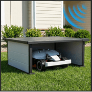 Robot Lawn Mower Garage, Weather-Resistant PP Shelter for Charging Station, WiFi-Friendly Open-Front Design