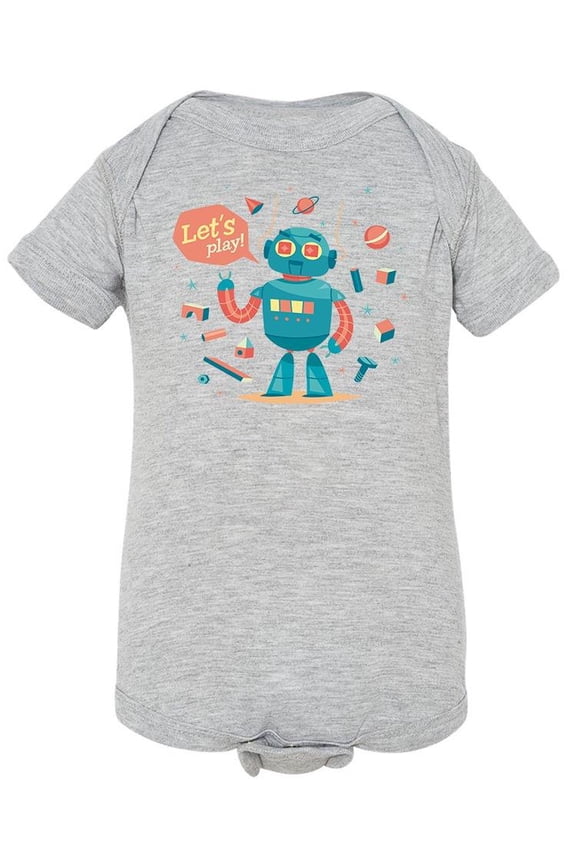 Robot Let's Play Bodysuit | Infant | Size Heather,24M (Bodysuit)