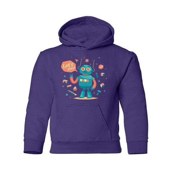 Robot Let's Play Hoodie Juniors -Image by Shutterstock,  Large