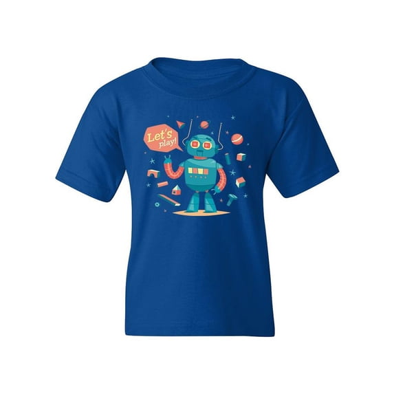 Robot Let's Play T-Shirt Juniors -Image by Shutterstock, Large