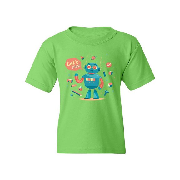 Robot Let's Play T-Shirt Juniors -Image by Shutterstock,  Small