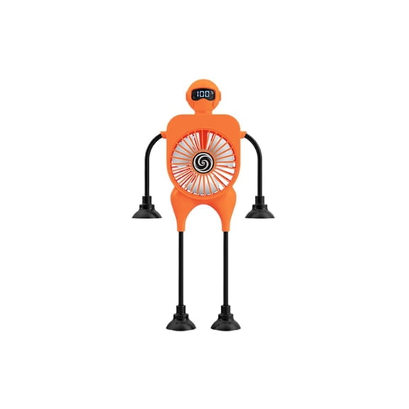 Robot Multi-Function Fan, 3 Speeds USB Powered Fan, 36dB Low Noise ABS Shell Small Desktop Fan for Office Home Gift Advertising Present