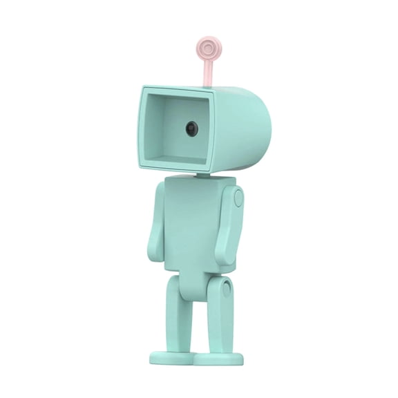 Robot Night Light Desk Lamp with Batteries Cute Movable Figure Phone Stand Bedside Reading Book Light and Decorative Lighting for General Use