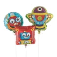 thumbnail image 1 of Robot Party Mylar Balloon Set (3Pc) - Party Decor - 3 Pieces, 1 of 1