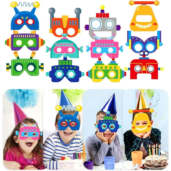 Robot Party Supplies Robot Party Favors Robot Eyemask Robot Costume Accessories Robot Birthday Party Decoration Robot Headband