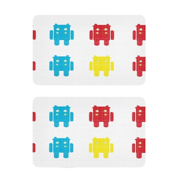 Robot Pattern 2 Pack 4x2.5 Inch Magnetic Stickers Thick and Strong for Fridge Dishwasher Teaching