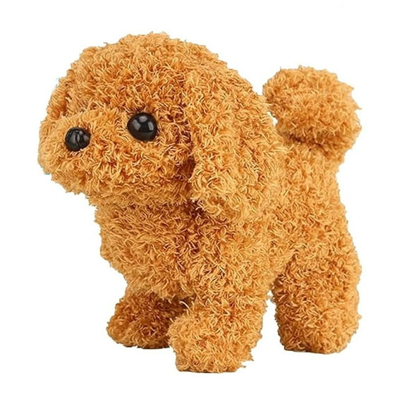 Robot Puppy Toy Realistic Robotic Pet Dog Interactive Electric Plush Dog That Walks And Barks Birthday Christmas Gift for Kids -C