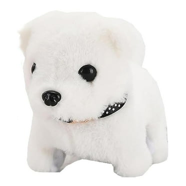 Robot Puppy Toy Realistic Robotic Pet Dog Interactive Electric Plush Dog That Walks And Barks Birthday Christmas Gift for Kids -D