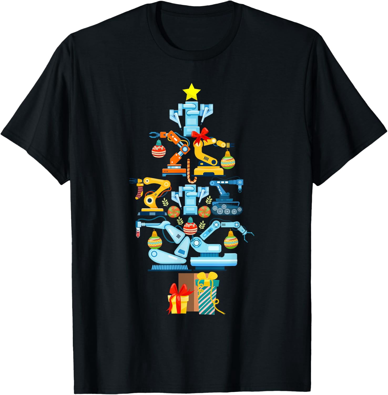 Engineer Robot Robot Robotics Engineer Christmas Tree T-Shirt - Walmart.com