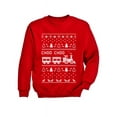 thumbnail image 1 of Robot Santa Ugly Christmas Sweater Kids Sweatshirt Train Long Sleeve T-Shirt 2T Red, 1 of 5