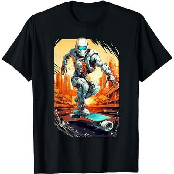Robot Skater - Skateboard Skateboarder Skateboarding T-Shirt