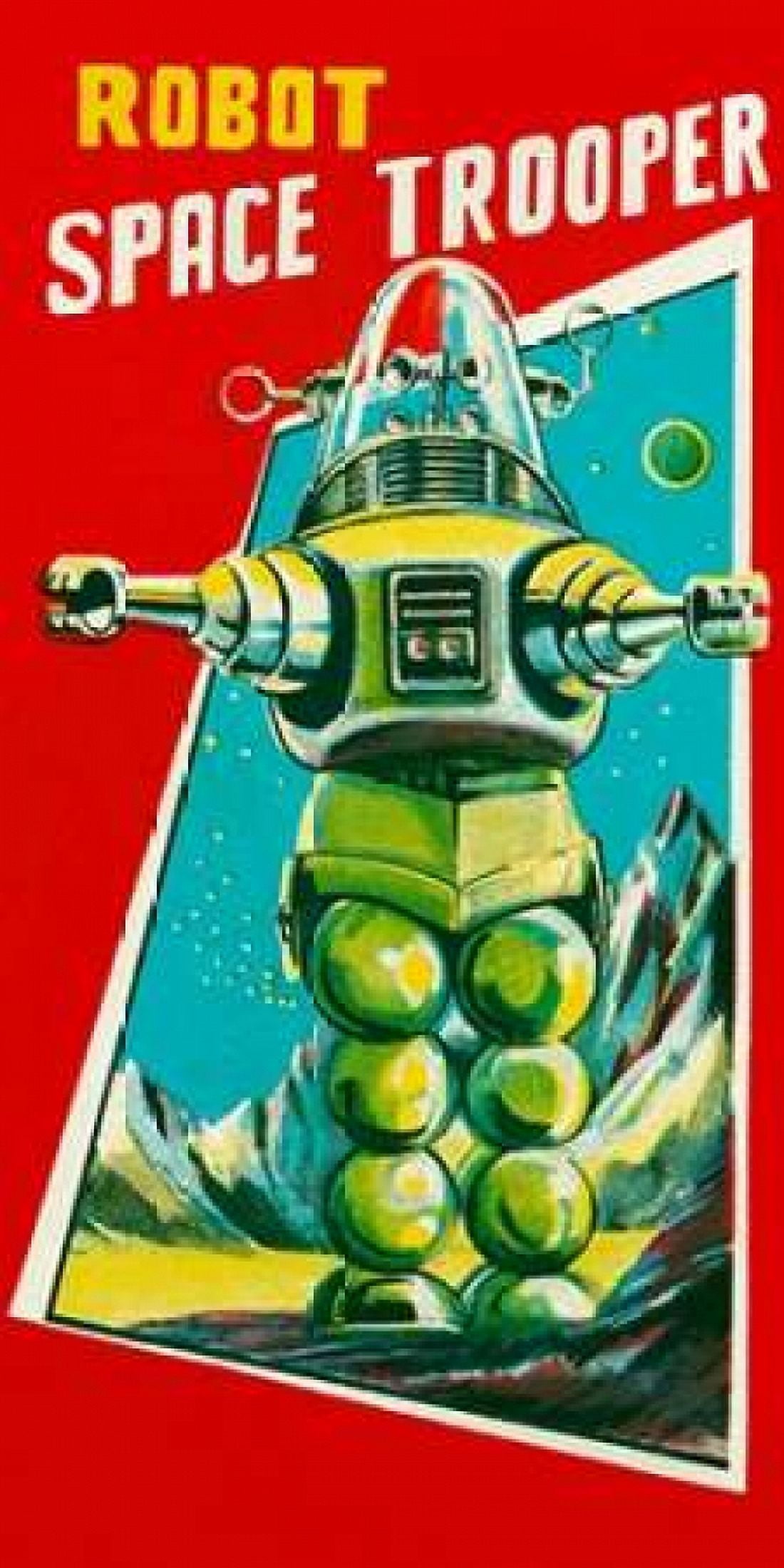 Robot Space Trooper Canvas Art - Retrobot (10 x 20)