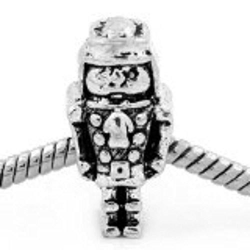 Robot Spacer European Bead Compatible for Most European Snake Chain Bracelet