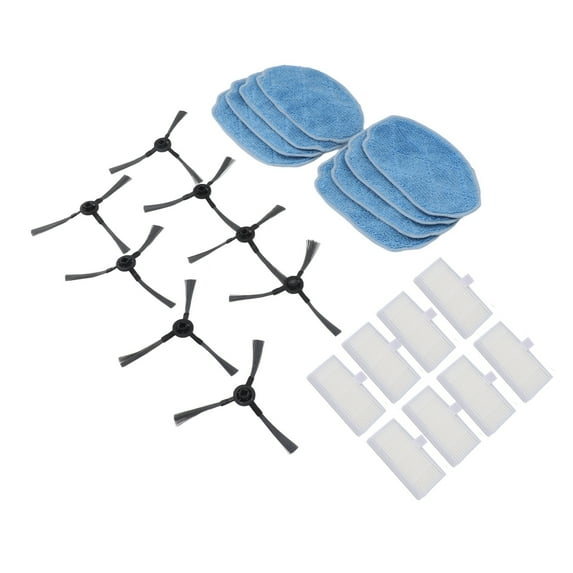 Robot Sweeping Brush, Dust Blocking Deep Cleaning Robotic Vacuum Cleaner Kit Mop Cloth Side Brush Filter Soft Fiber  For ONSON BR150 BR151