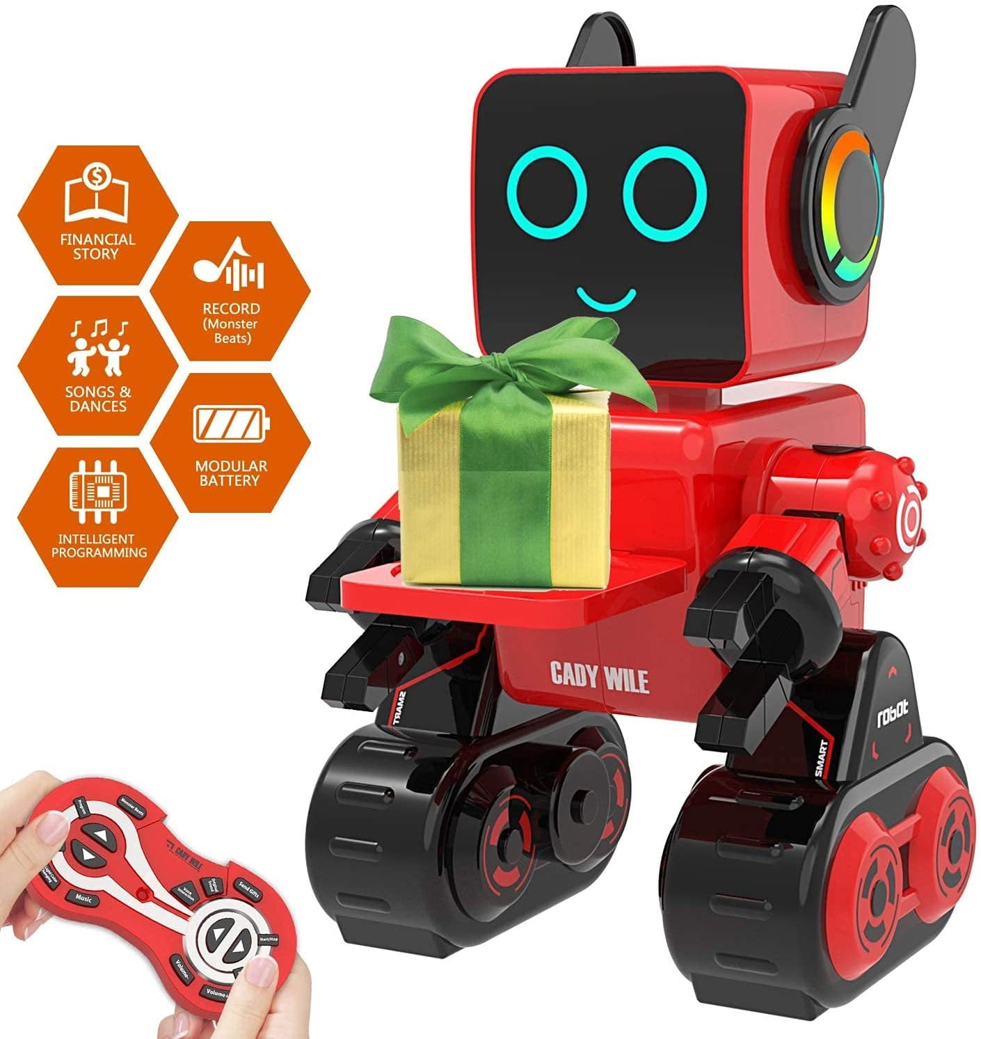Mouind Robot Toys, R22 Remote Control Intelligent Robot, Recording Dancing Singing Programmable Gesture Sensing Robots for Kids 8+ Years Old Christmas