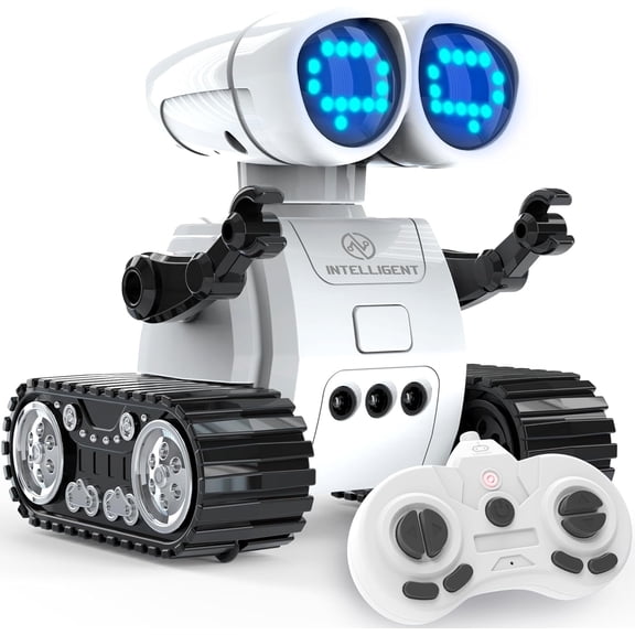 Robot Toys for 3 Years Boys Girls- Robots with Walkie Talkie Function,Gesture Sensing,Flexible Head & Arms, Programming Motion, Dance Moves,Music & LED Eyes, Kids Remote Control Robot Toys Gifts