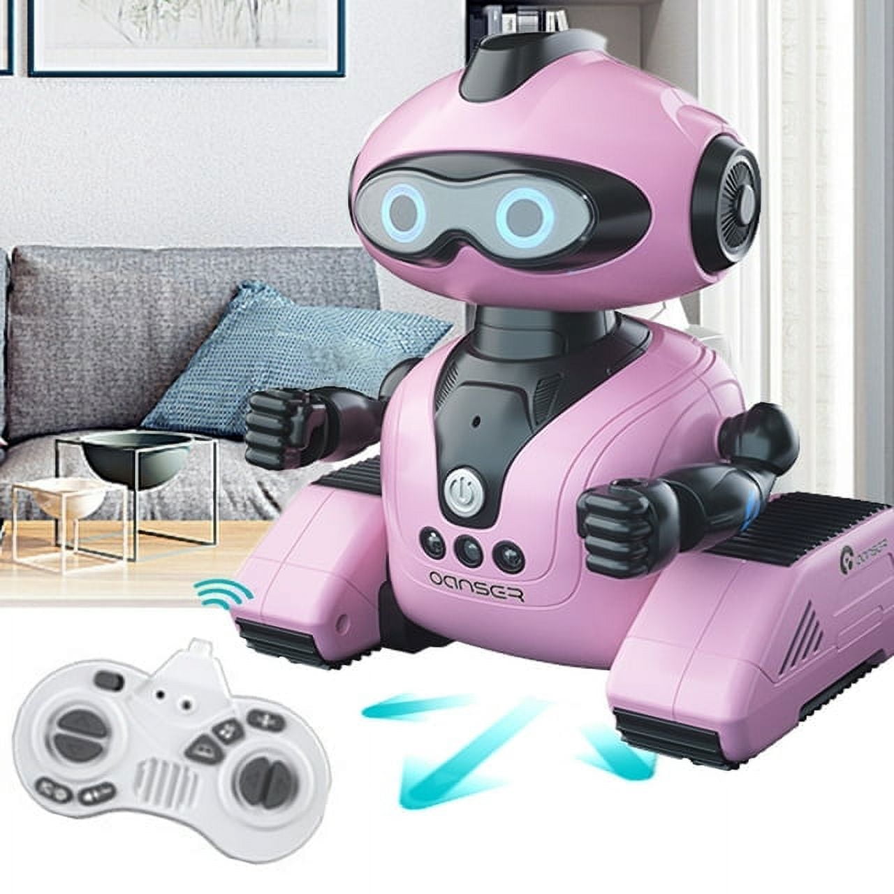 YFMHA Rechargeable Remote Control Robots Kids Toys Emo Robot with  Auto-Demonstration Toys for 1+ Year Old Boys Girls
