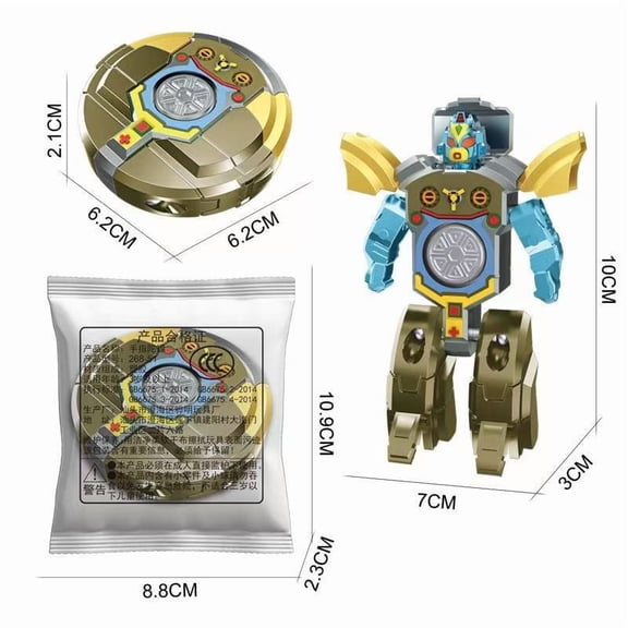 Robot Transformable Gyro Toys for Kids Boys Girls Christmas Stocking Stuffers Gifts